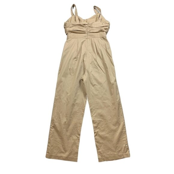 Endless Rose Ruched Detail Tan Jumpsuit - Picture 5 of 15